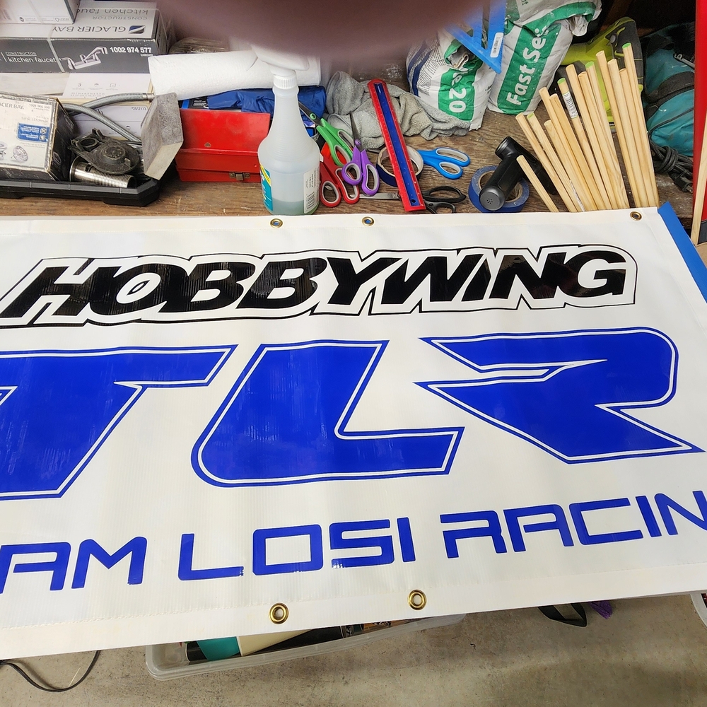 Hobbywing TLR Team Losi Racing Banner - Blue & White
